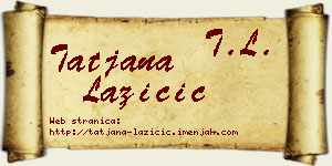 Tatjana Lazičić vizit kartica
